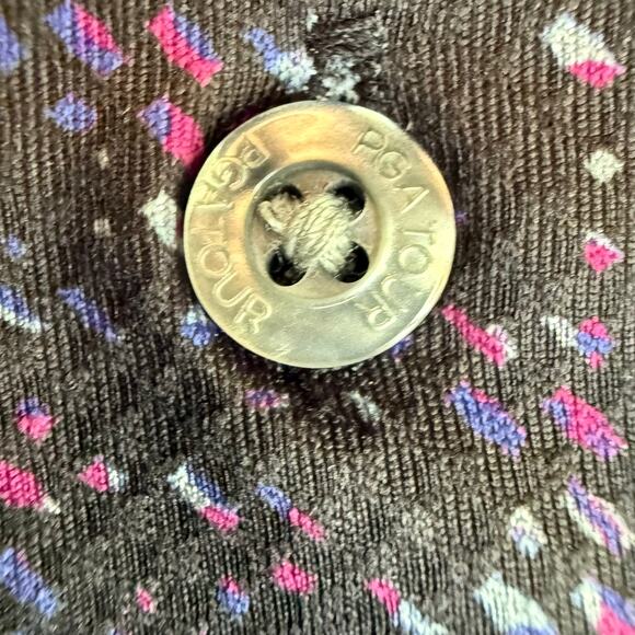 PGA Tour Pro Series Golf Polo Men’s Large Black Dri-FIT UPF 40+ Shirt - Picture 6 of 8